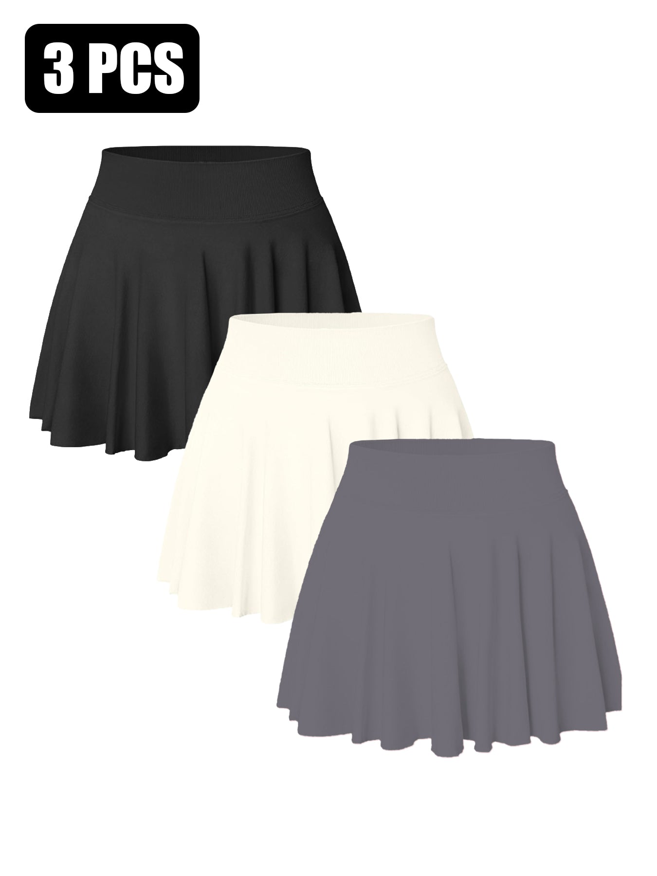 Paquete de 3 shorts/faldas de tenis sin costuras (mujer) Se envía desde EE. UU. | Pago seguro | Unidades limitadas