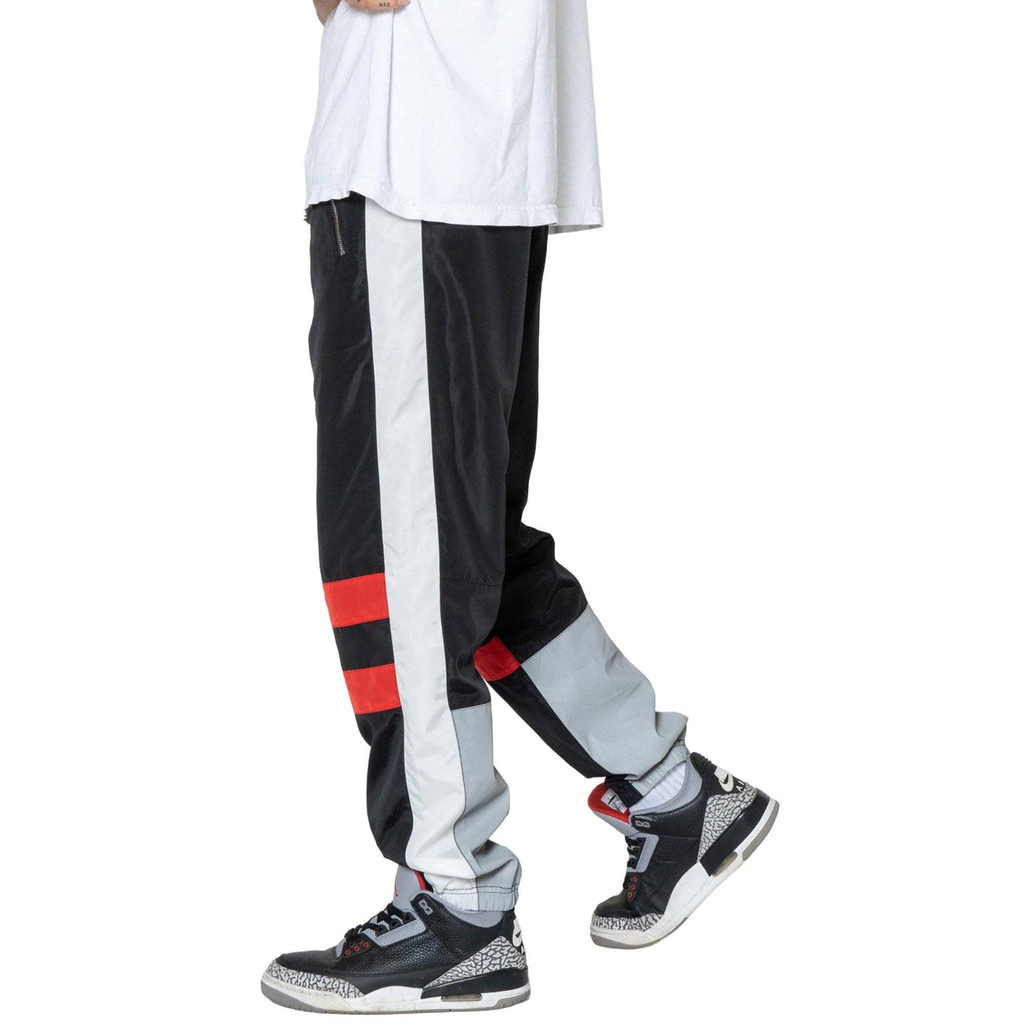 Robin K - Men’s Reflective Cargo Pants in Black