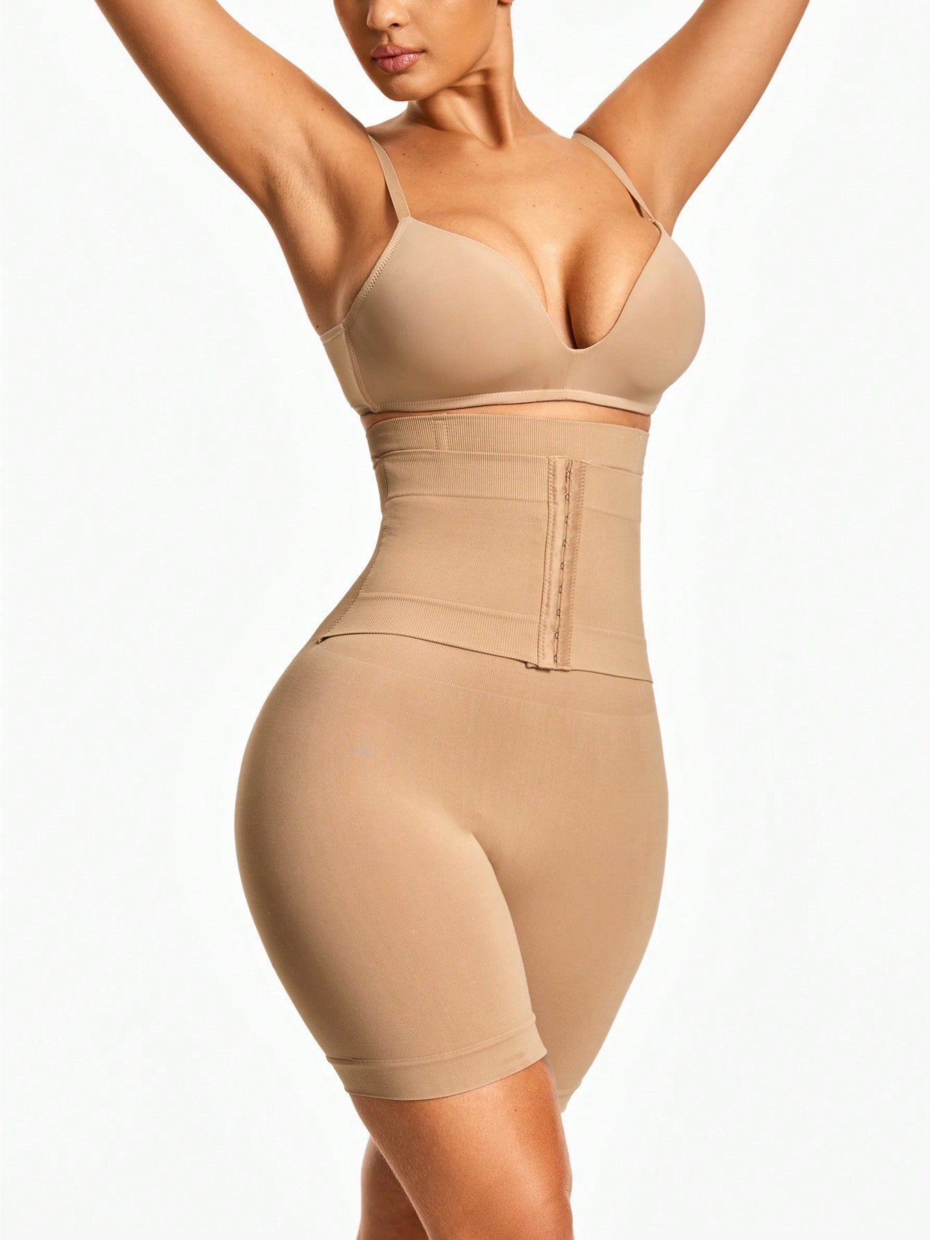 Adjustable 3-Level Closure Shapewear Shorts - Tummy & Waist Control With Natural Butt-Lift