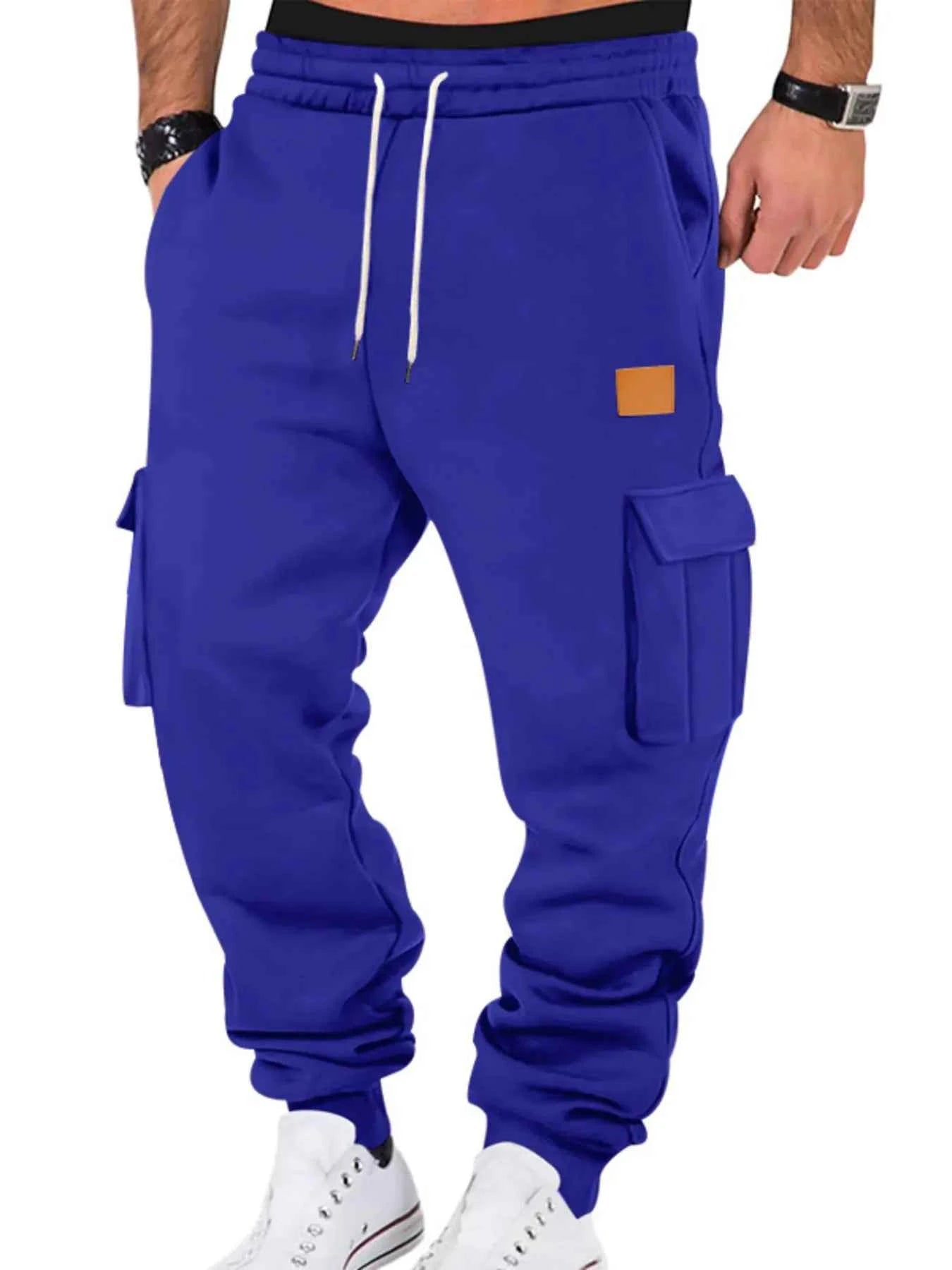 Men's Plus Size Cargo Jogger Pants with Full Size Drawstring