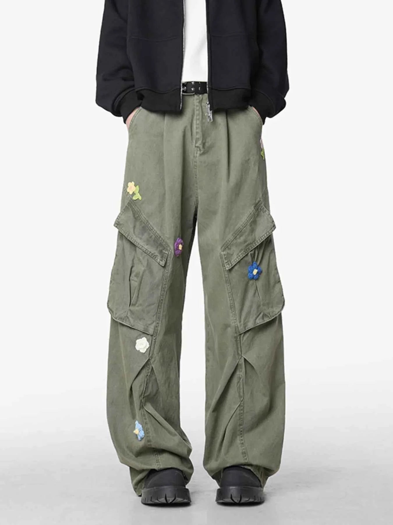 Men's Flower Wide Leg Pants
