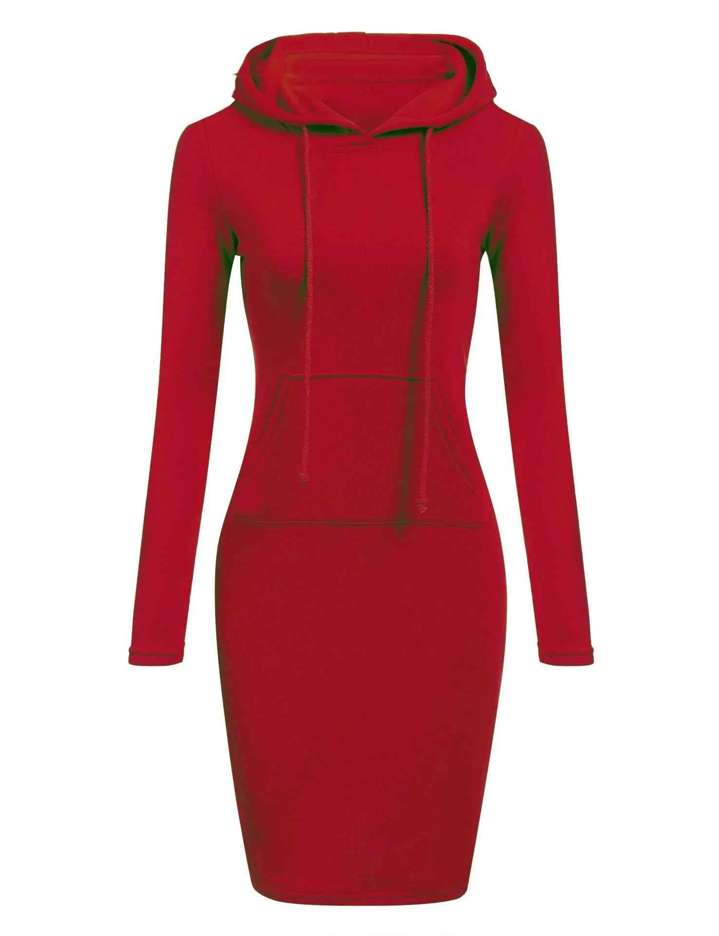 TrendPop Cozy Hooded Dress
Women’s Hooded Pullover Dress – Casual Loose-Fit Hoodie Dress, Autumn/Winter
