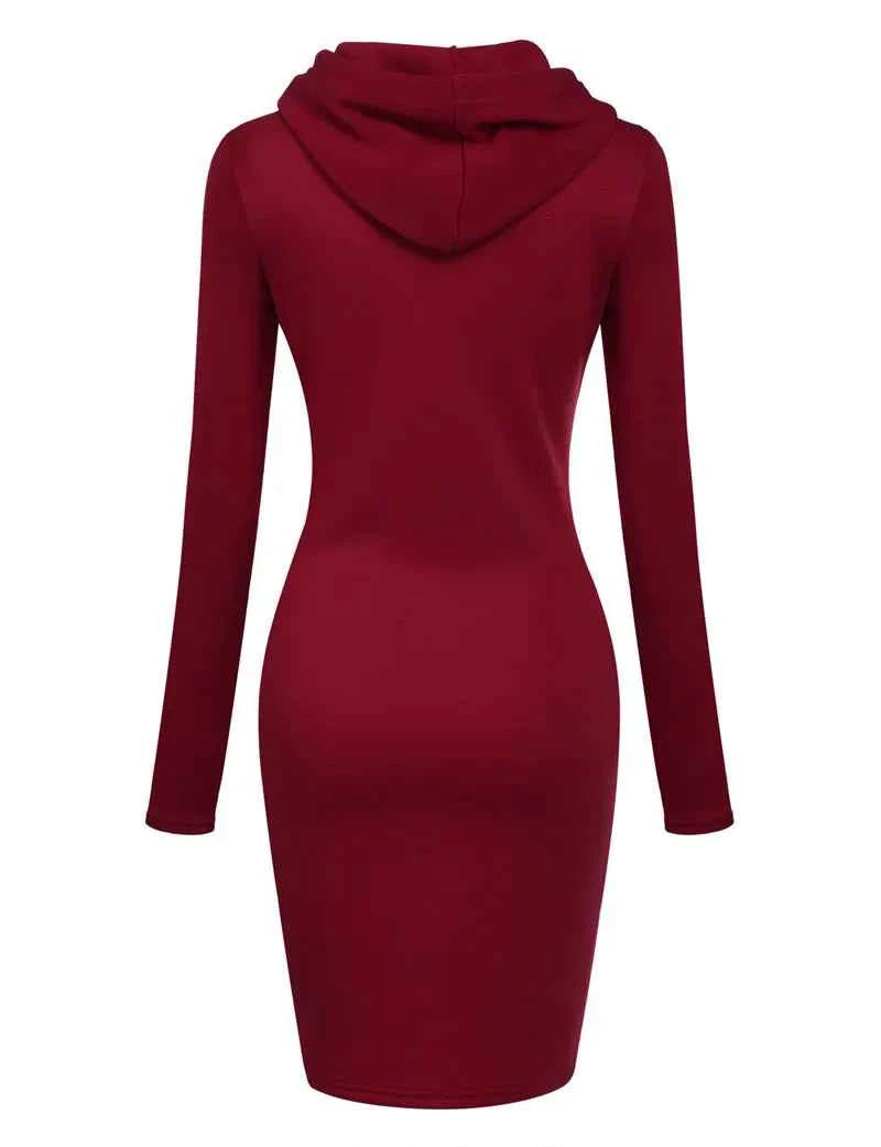 TrendPop Cozy Hooded Dress
Women’s Hooded Pullover Dress – Casual Loose-Fit Hoodie Dress, Autumn/Winter