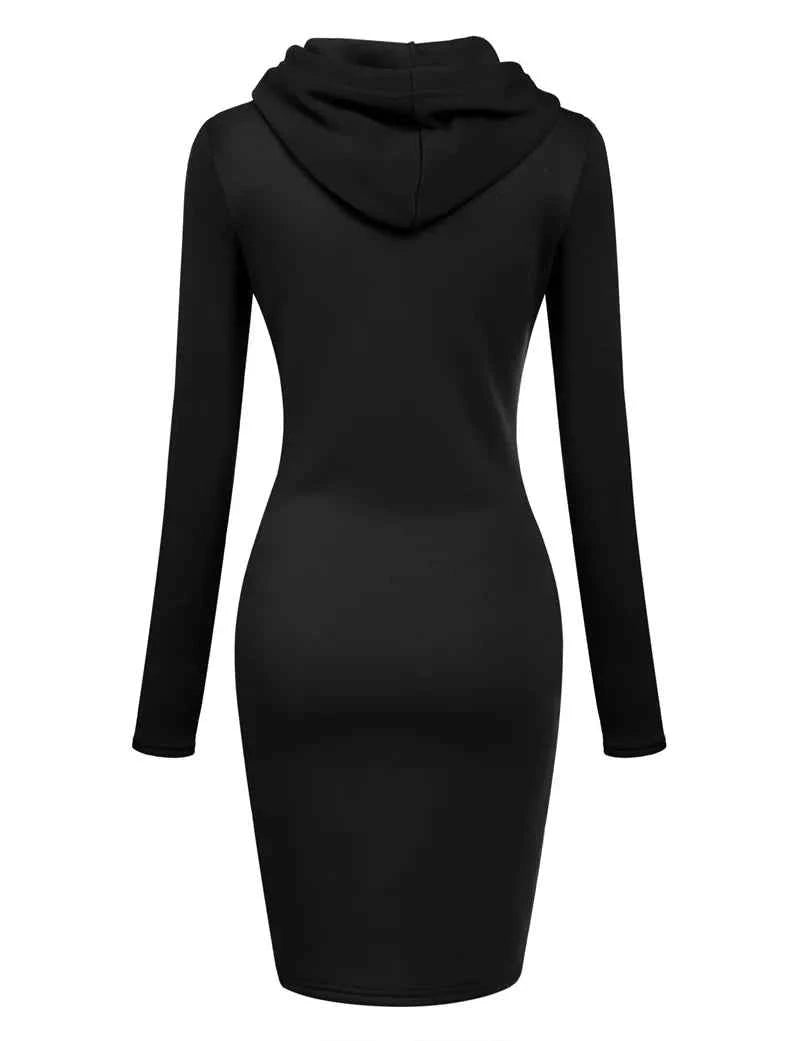 TrendPop Cozy Hooded Dress
Women’s Hooded Pullover Dress – Casual Loose-Fit Hoodie Dress, Autumn/Winter