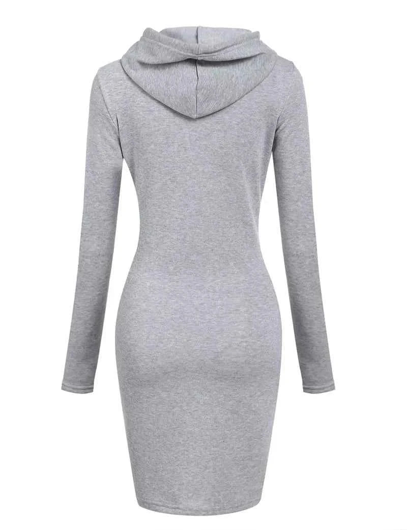 TrendPop Cozy Hooded Dress
Women’s Hooded Pullover Dress – Casual Loose-Fit Hoodie Dress, Autumn/Winter