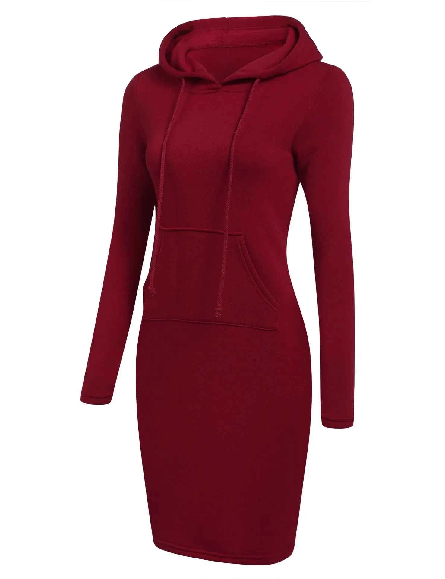 TrendPop Cozy Hooded Dress
Women’s Hooded Pullover Dress – Casual Loose-Fit Hoodie Dress, Autumn/Winter