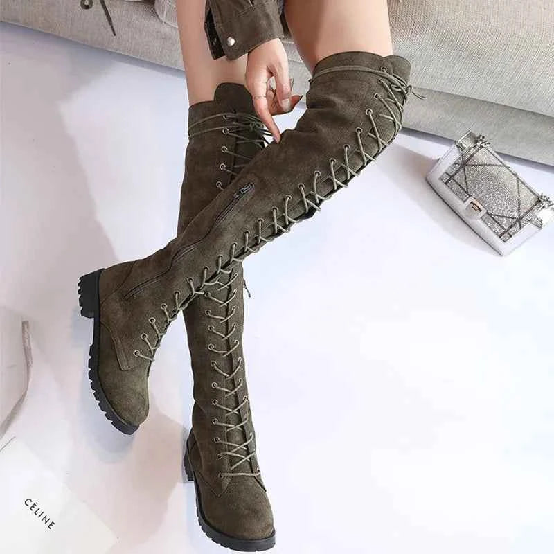 Midnight Rebel Over-The-Knee Boots