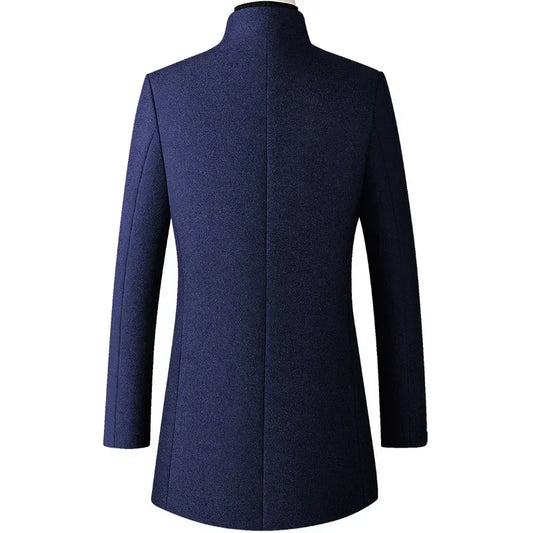 TFETTERS Brand Trench Coat Korean Fashion Business Casual Stand Collar Long Jackets for Men 2025 Autumn Windbreaker Winter Coats