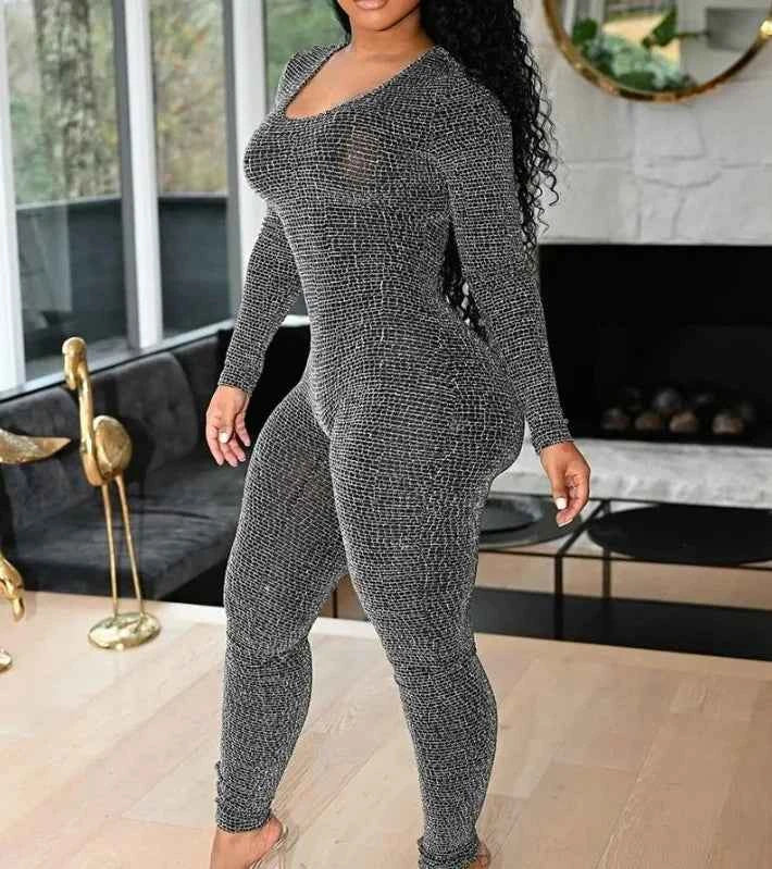 Sexy **Luxe Lace Up Leather Hollow Jumpsuits **