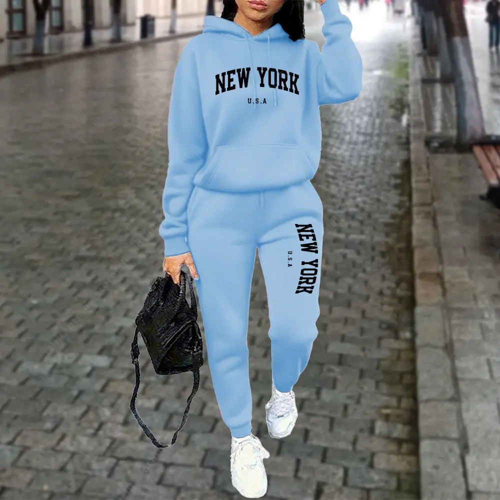 Conjunto de chándal acogedor de lujo TrendPop NYC