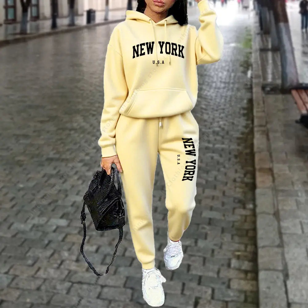 Conjunto de chándal acogedor de lujo TrendPop NYC