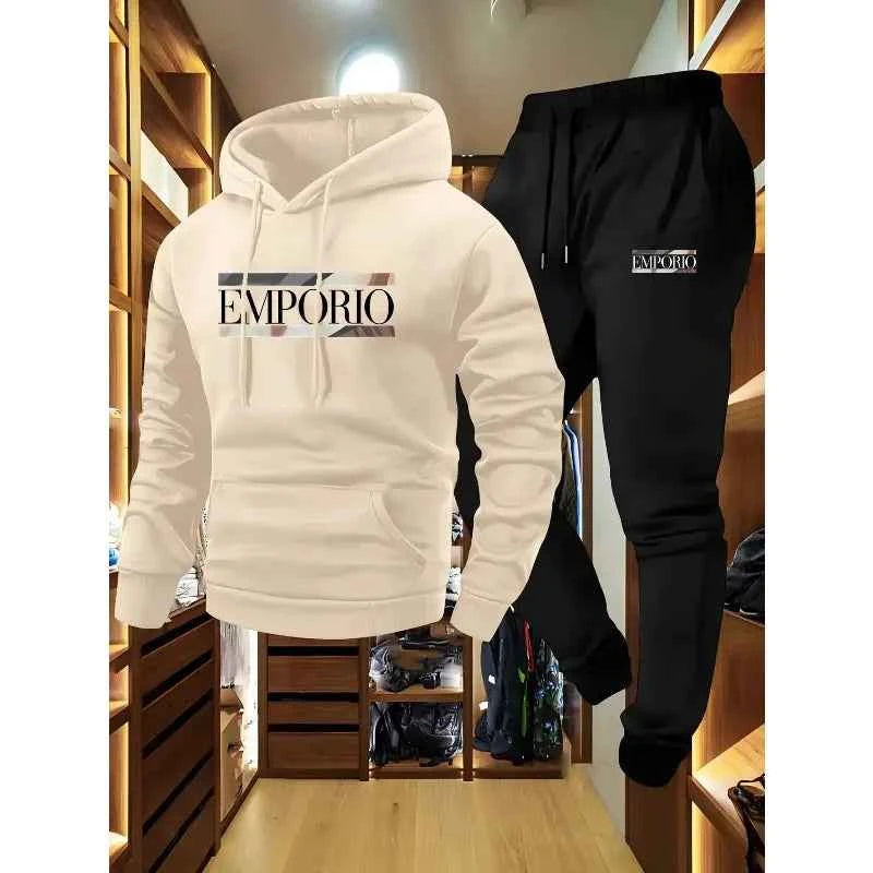 Men’s Autumn & Winter Hooded Sports Set