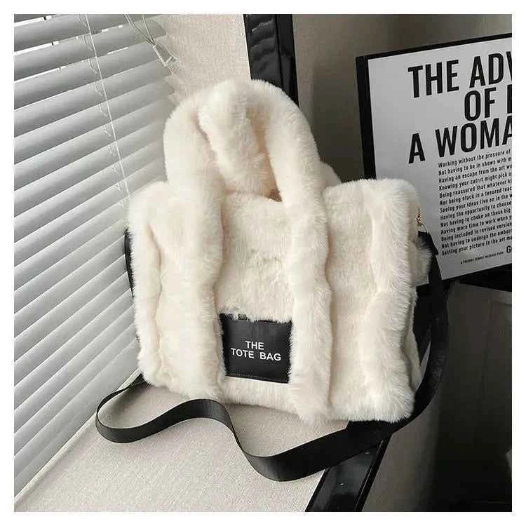 The LuxePop Plush Tote