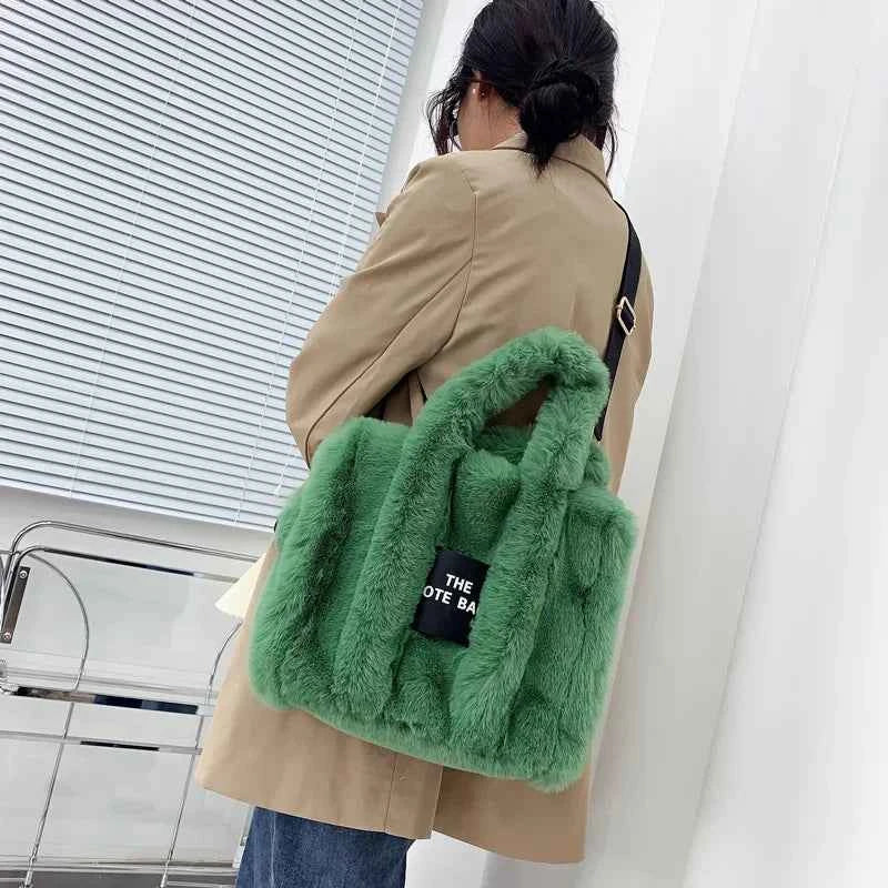 The LuxePop Plush Tote