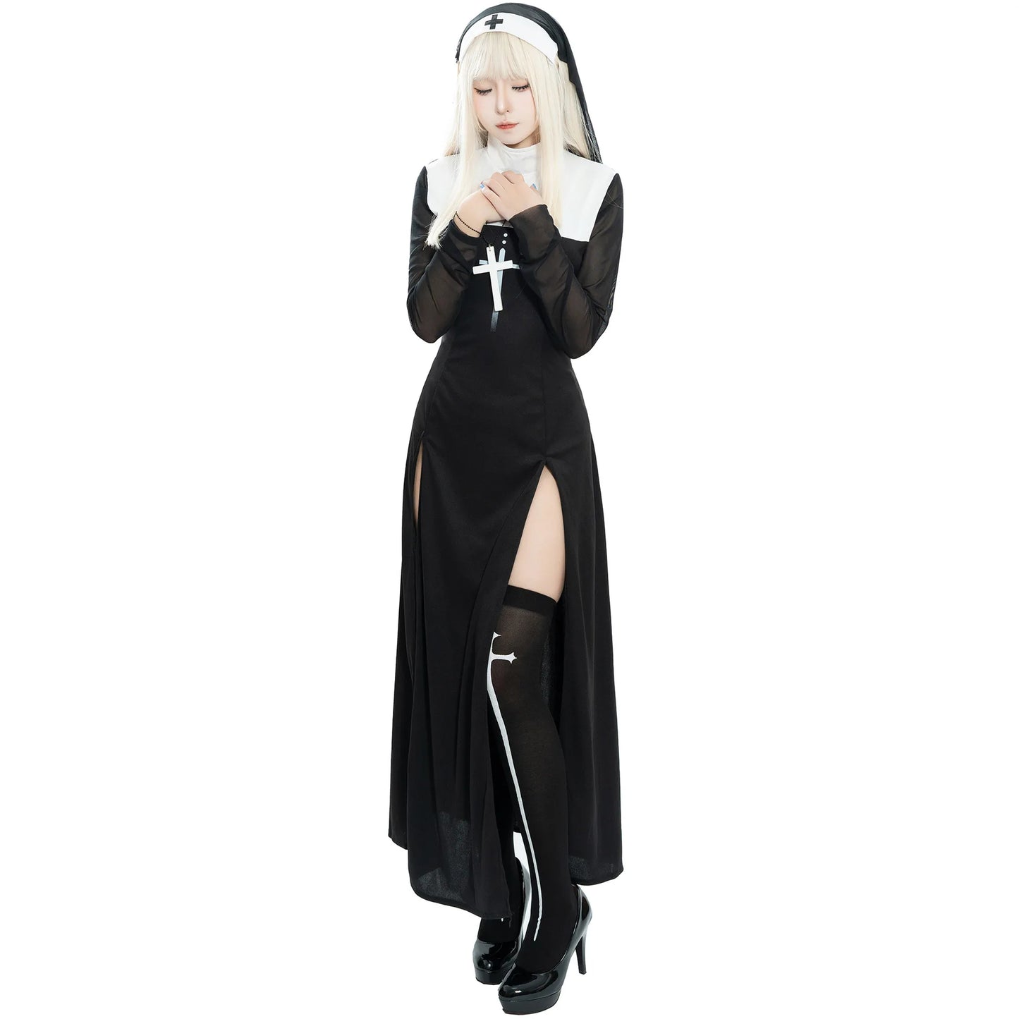 ✨ Women’s Sexy Anime Nun Cosplay Set