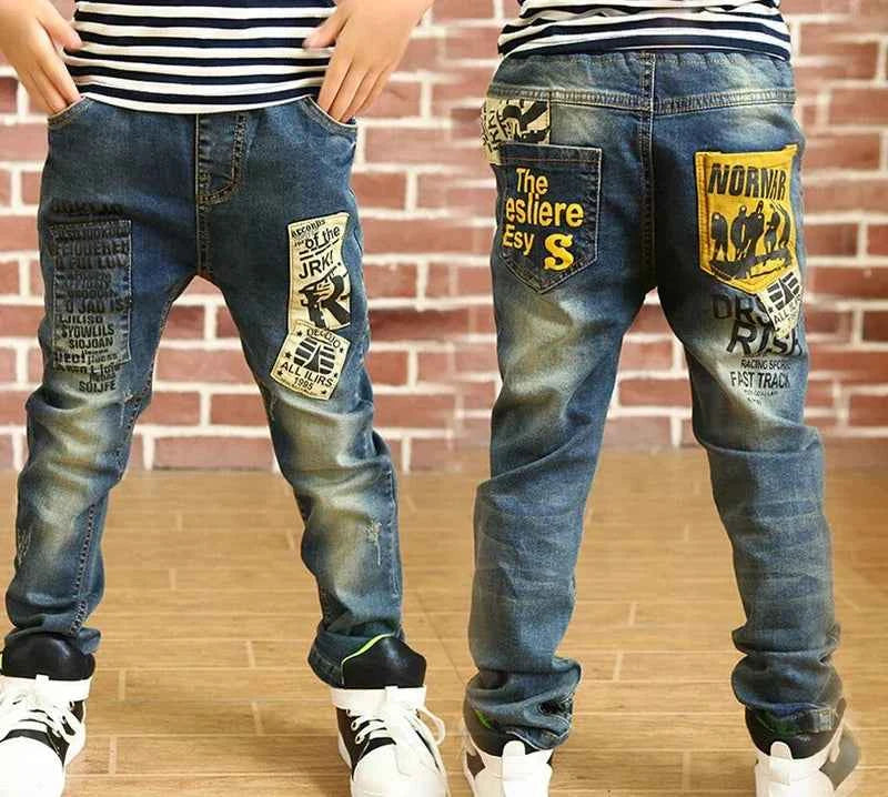 Kids Stretch Skinny Jeans (Elastic Waist Denim Pants for Boys & Girls)