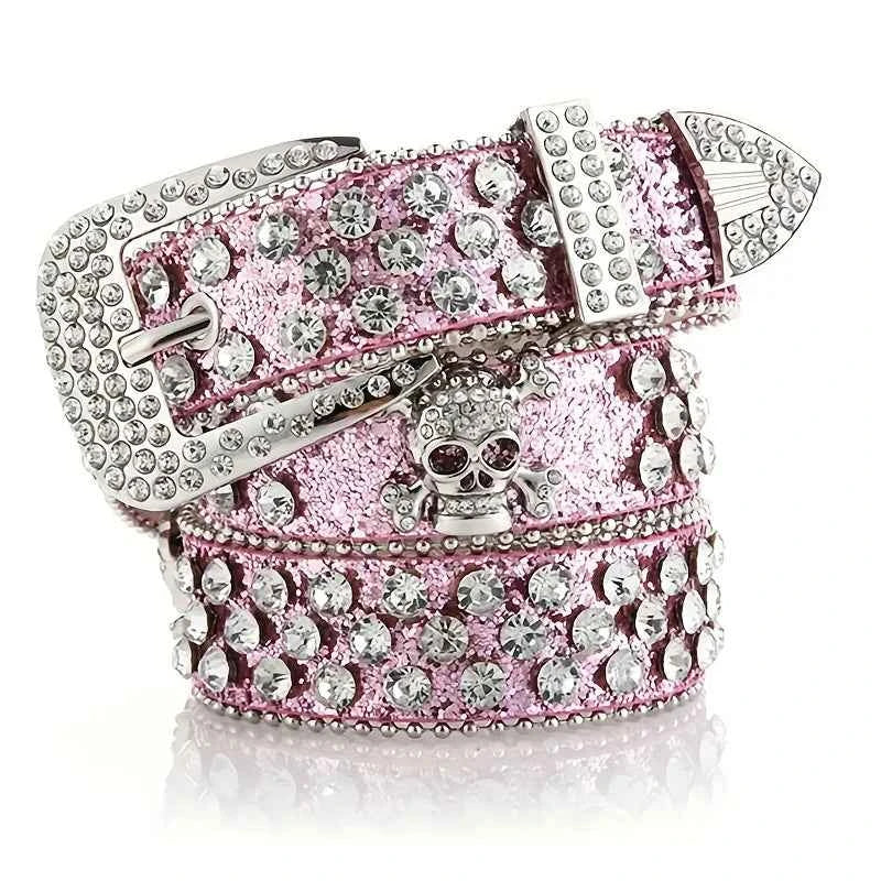 DCDG SkullShine Belt™ – Rhinestone Rebel Edition