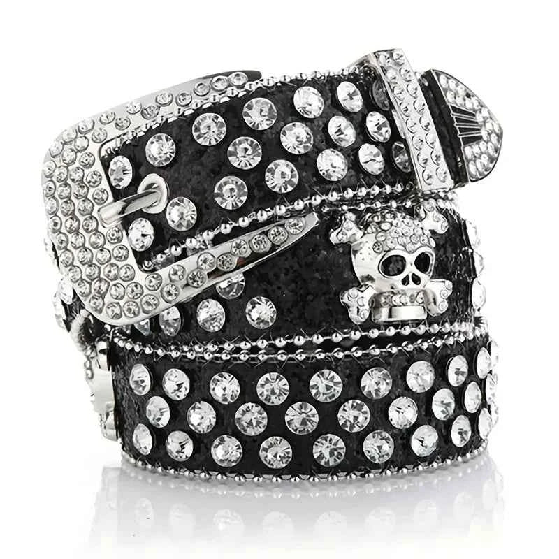 DCDG SkullShine Belt™ – Rhinestone Rebel Edition