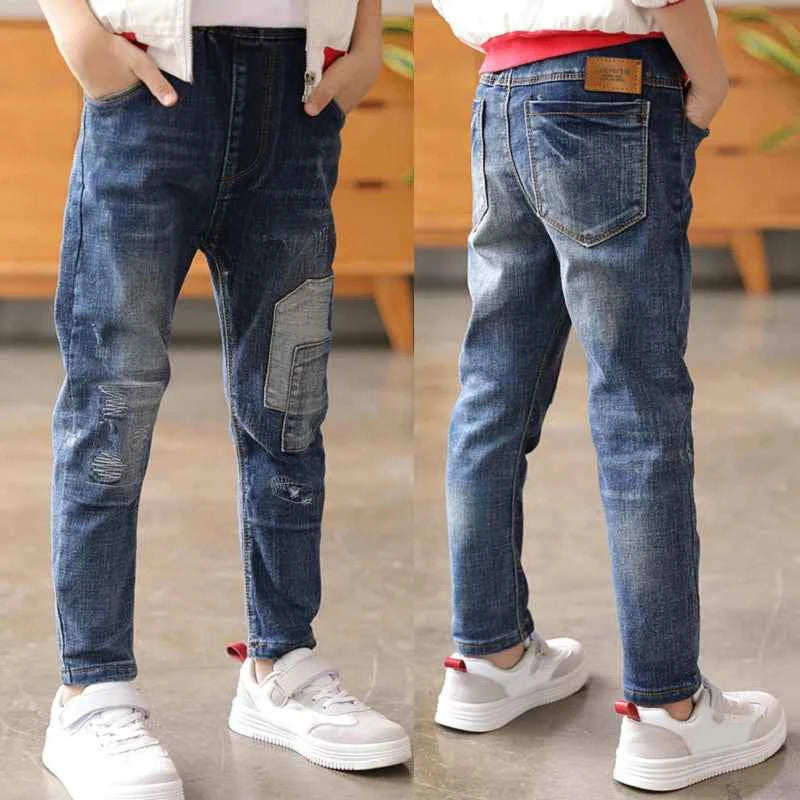 Kids Stretch Skinny Jeans (Elastic Waist Denim Pants for Boys & Girls)