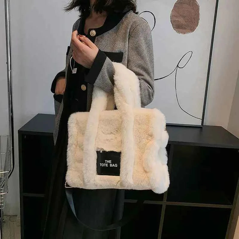 The LuxePop Plush Tote