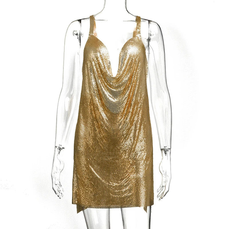 ✨ Minivestido brillante de lentejuelas para rave de los 90 para mujer – Clubwear Y2K