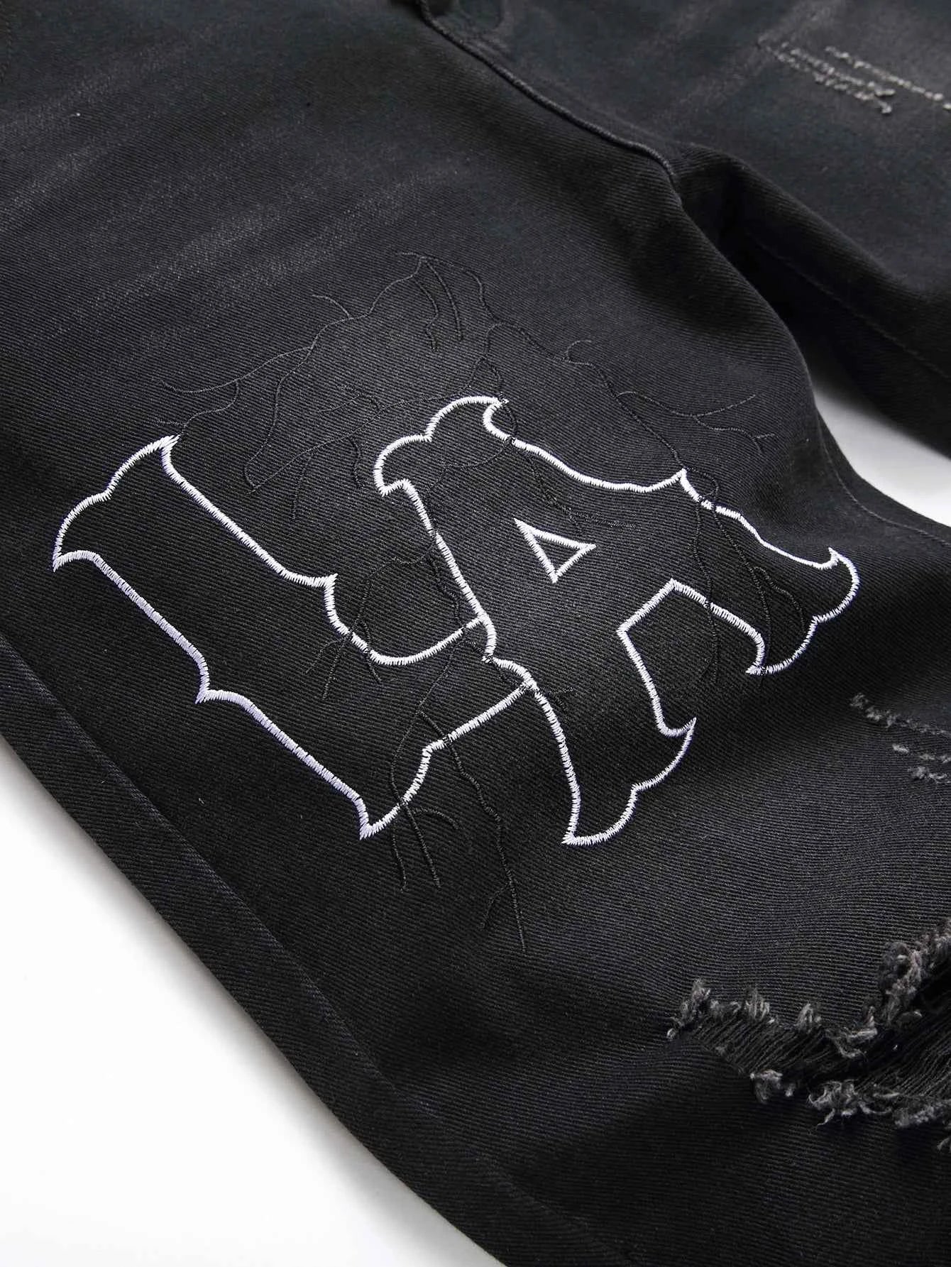 DCDG MonoLetter Slim Denim™ – Black Embroidery Street Edition