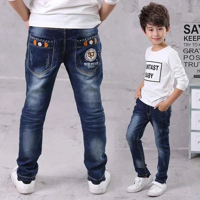 Kids Stretch Skinny Jeans (Elastic Waist Denim Pants for Boys & Girls)