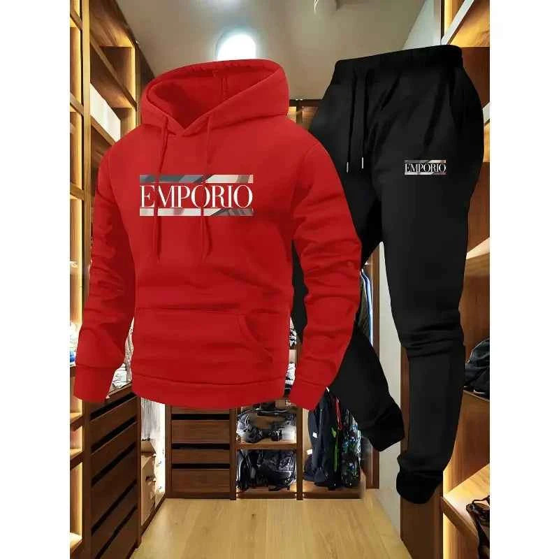 Men’s Autumn & Winter Hooded Sports Set