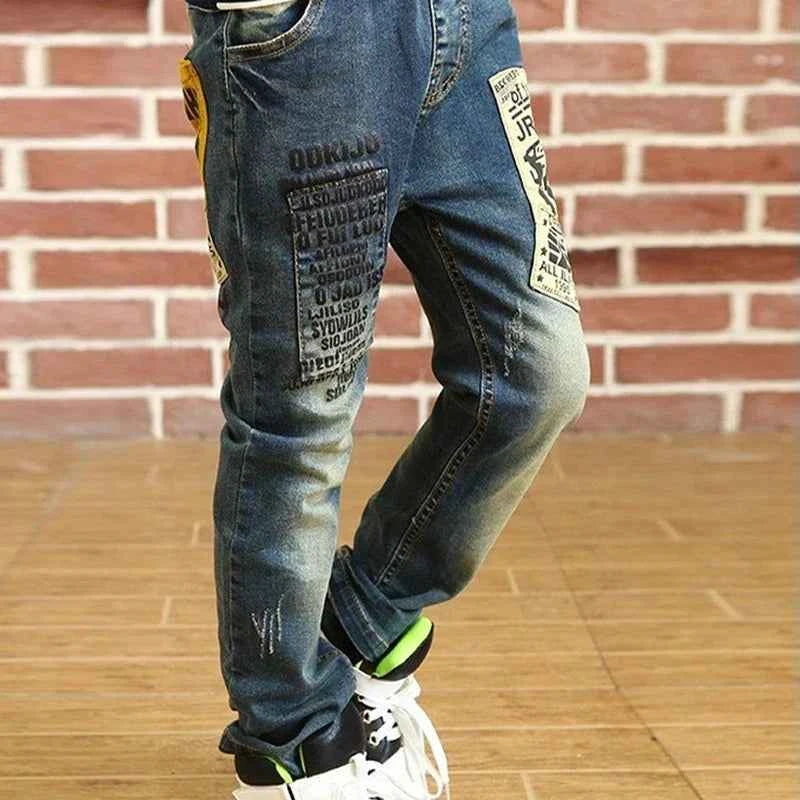 Kids Stretch Skinny Jeans (Elastic Waist Denim Pants for Boys & Girls)