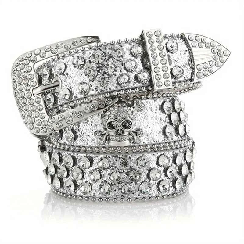 DCDG SkullShine Belt™ – Rhinestone Rebel Edition