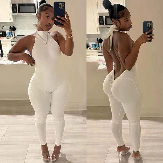 TPC Elevé Sculpt Jumpsuit™ – Backless Halter Street Edition