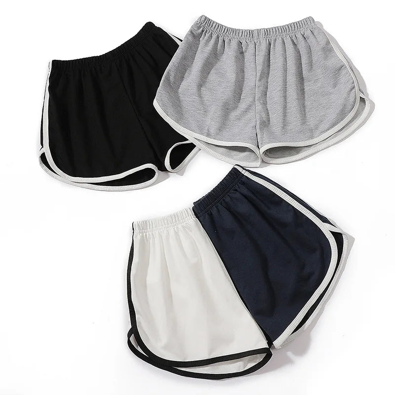 Pantalones cortos de correr elásticos de secado rápido para mujer