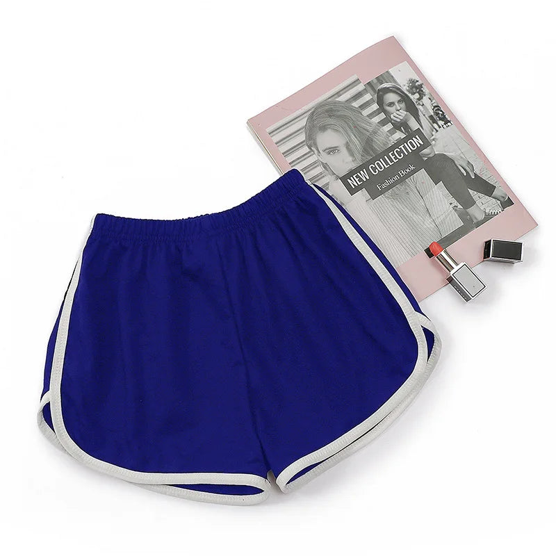 Pantalones cortos de correr elásticos de secado rápido para mujer