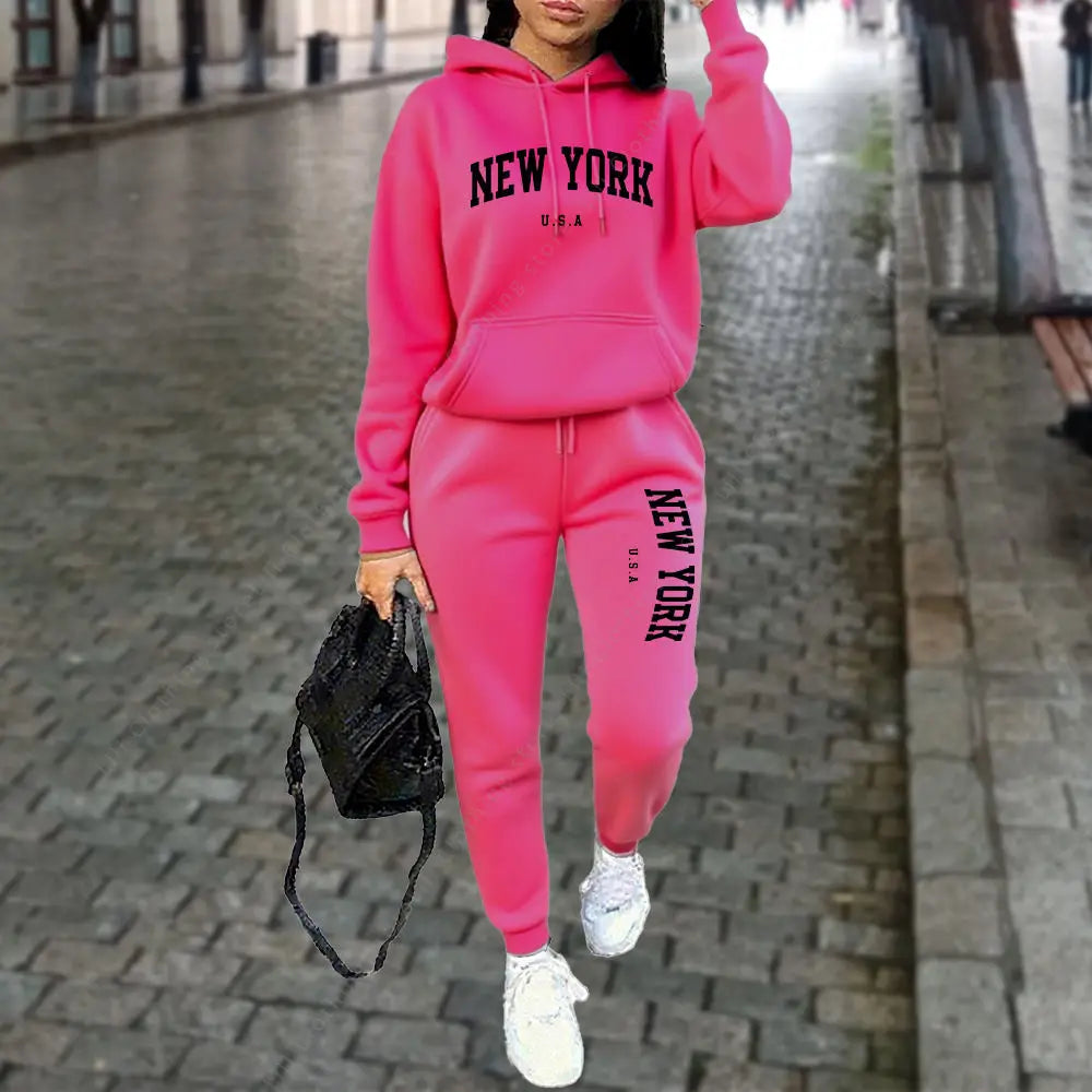 Conjunto de chándal acogedor de lujo TrendPop NYC