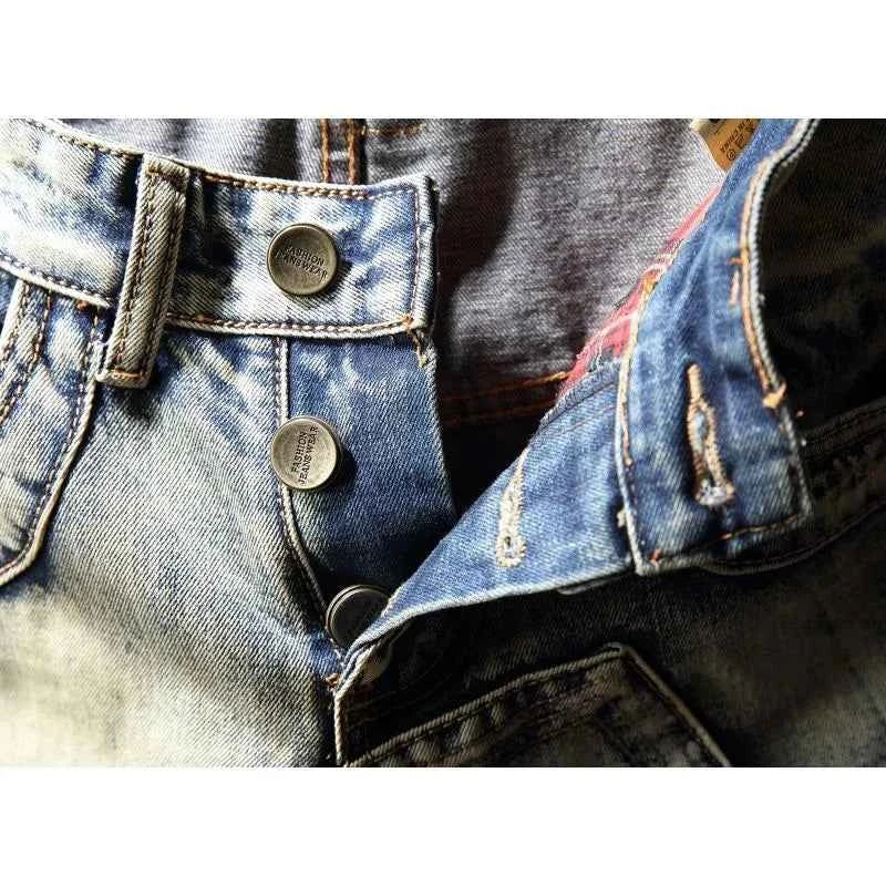 Vintage Straight Leg Jeans (Men’s Classic Casual Denim Pants)