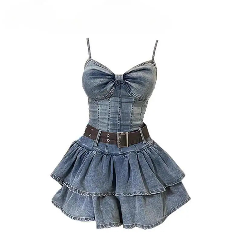 Corset Ruffle Mini Dress Soft Detail. Strong Presence.
