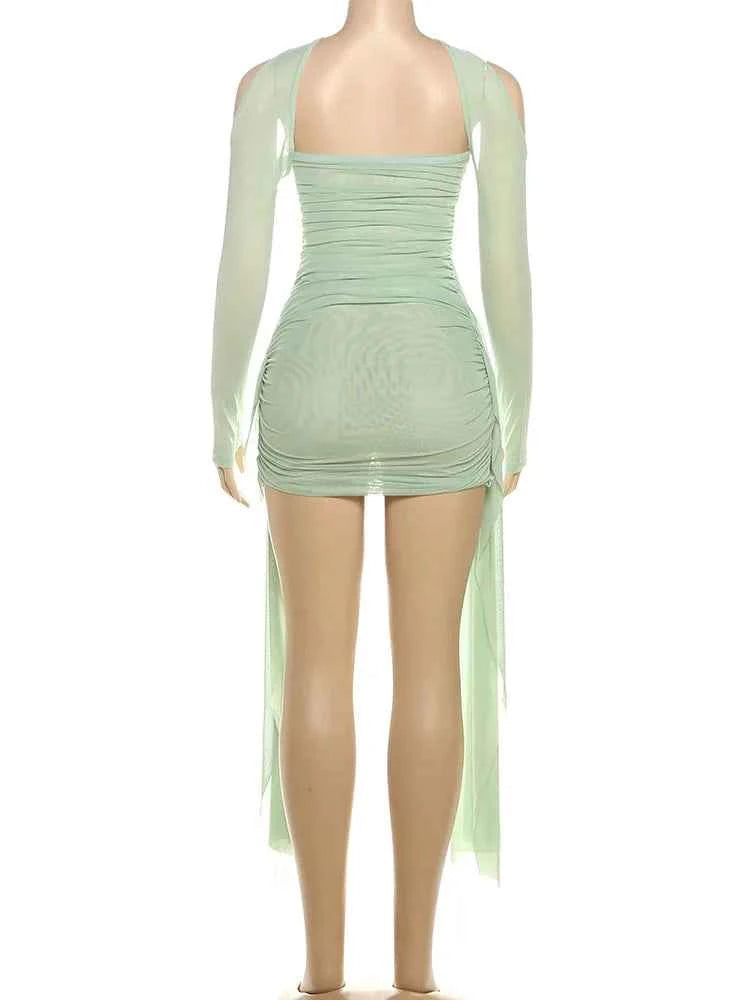 🔥TrendPop Midnight Coquette Bodycon Set
