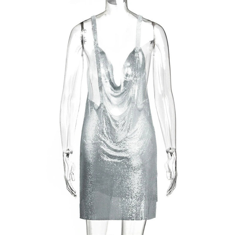 ✨ Minivestido brillante de lentejuelas para rave de los 90 para mujer – Clubwear Y2K