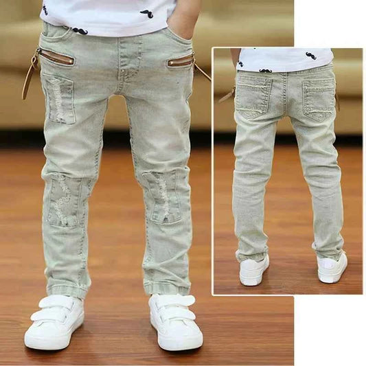Kids Stretch Skinny Jeans (Elastic Waist Denim Pants for Boys & Girls)