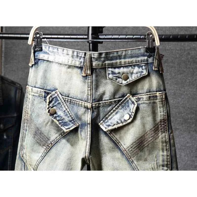 Vintage Straight Leg Jeans (Men’s Classic Casual Denim Pants)
