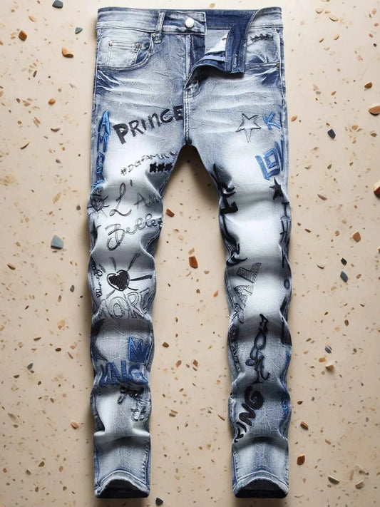 DCDG Punk Straight Jeans – Embroidered Street Edition