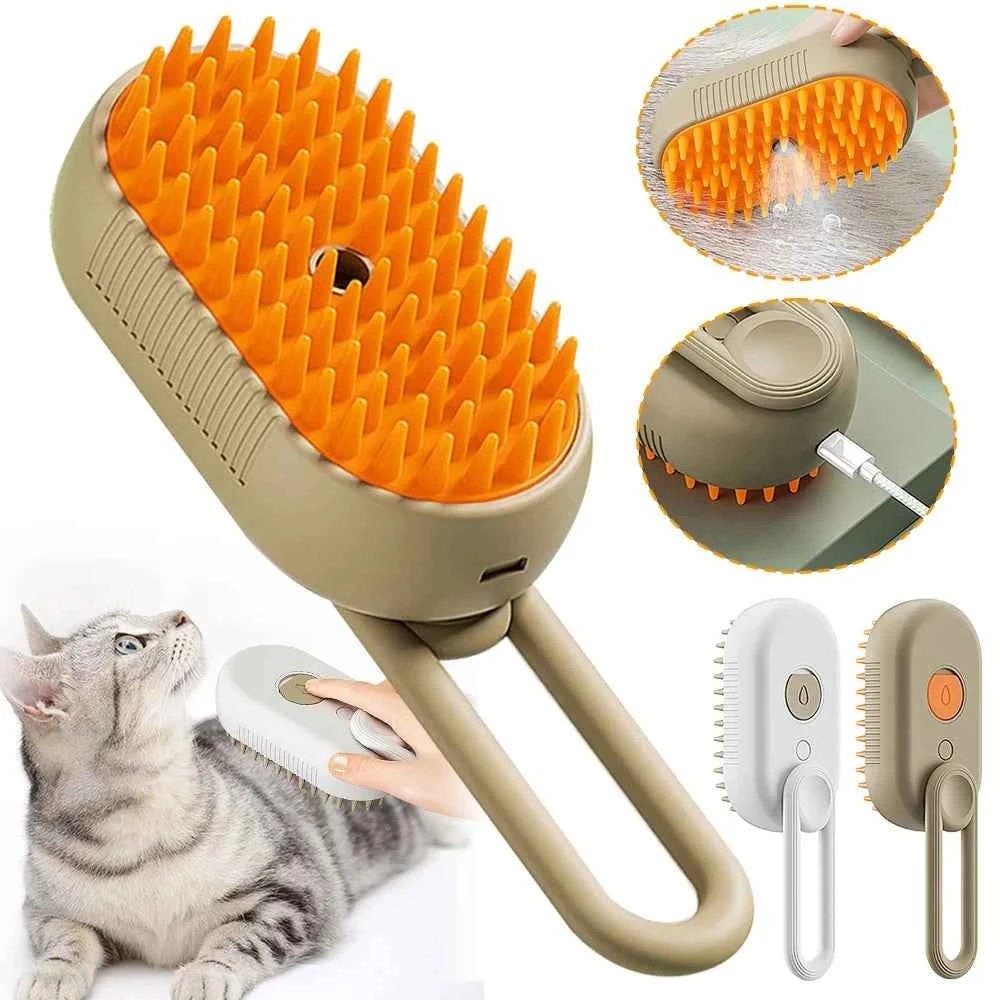 3-in-1 Steam Grooming Brush – Detangle. Clean. Upgrade Your Pet’s Routine.