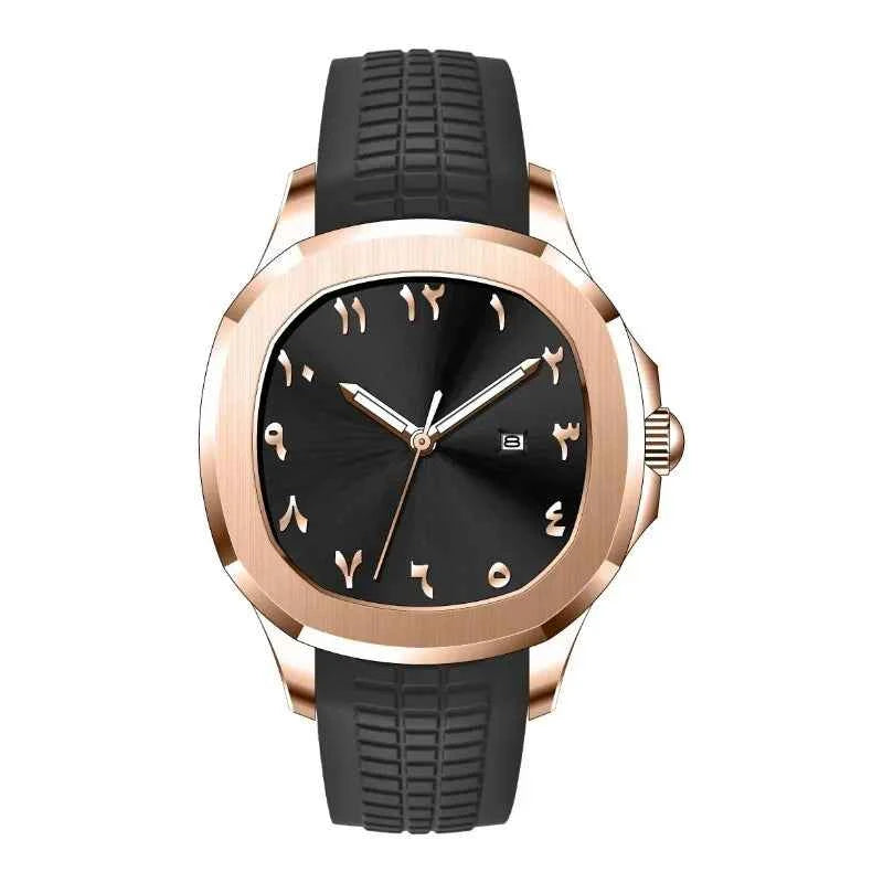 New Modern Minimalist Men's Watch - Creative Arabic Digital Sports Quartz Watch with Unique Luxury Design Gift