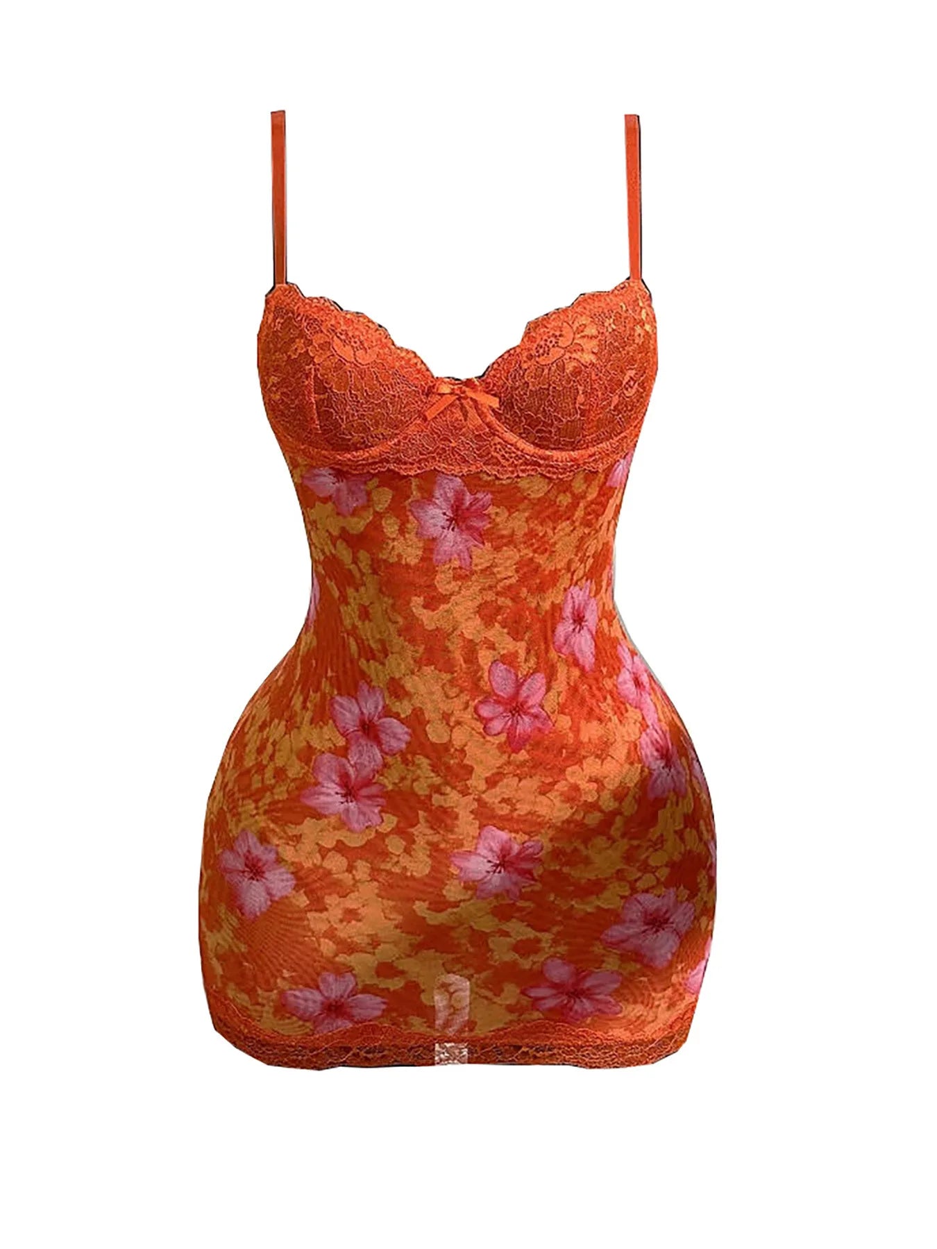 Minivestido con estampado audaz sin espalda DCDG (Vestido con tirantes finos para mujer)