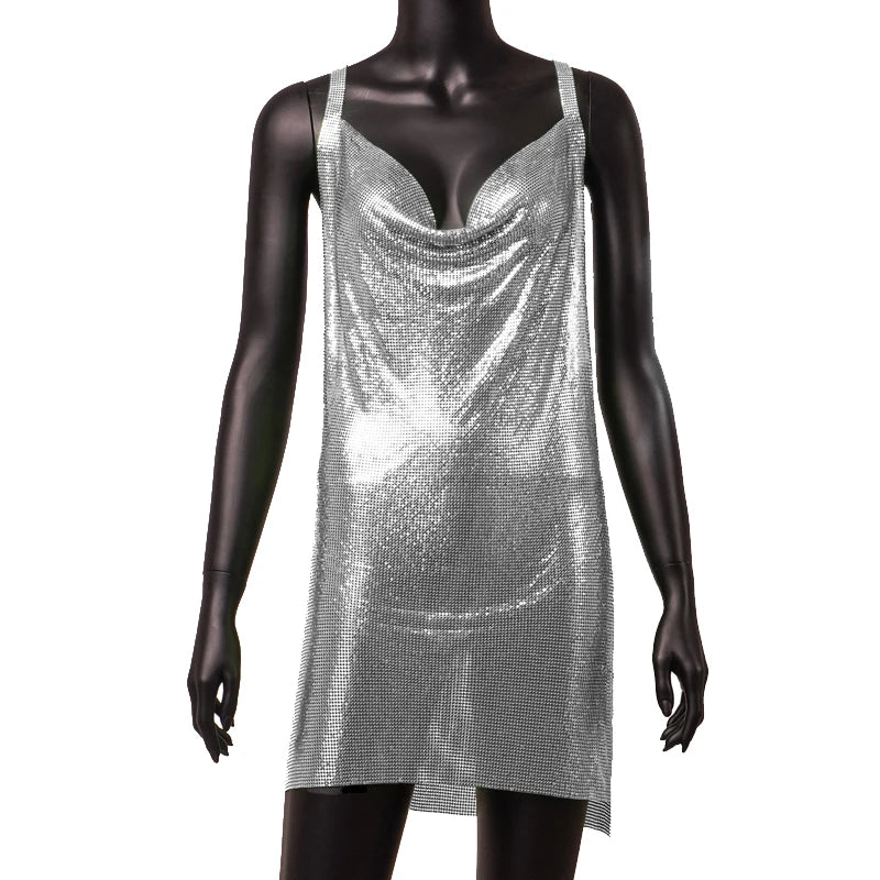 ✨ Minivestido brillante de lentejuelas para rave de los 90 para mujer – Clubwear Y2K