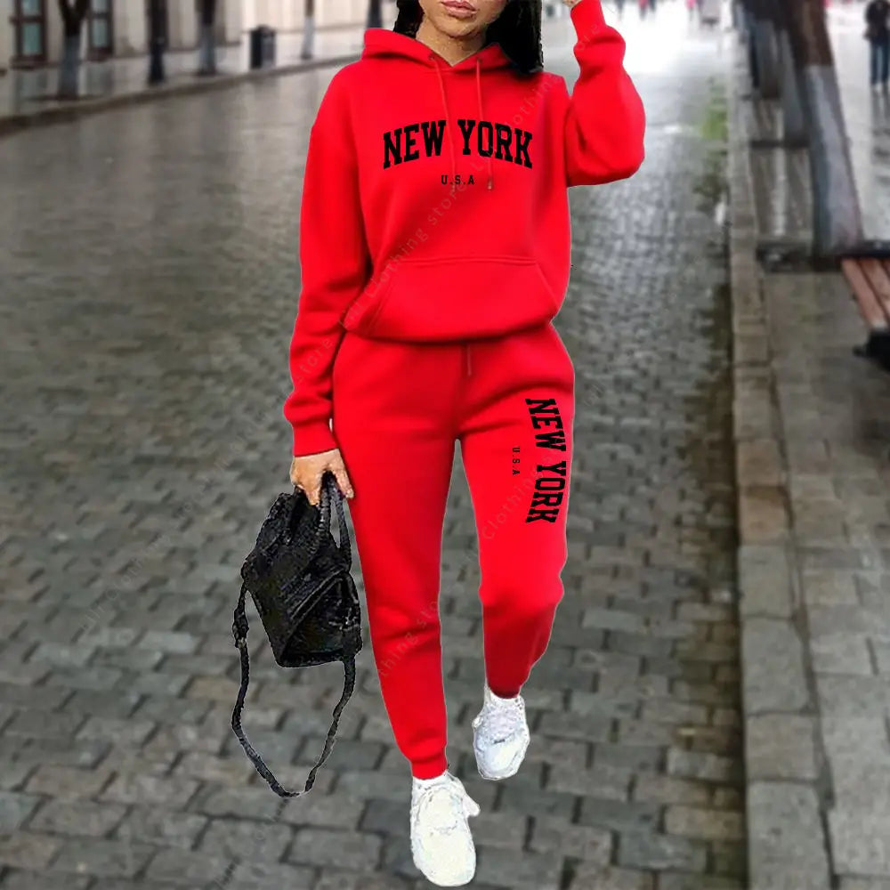 Conjunto de chándal acogedor de lujo TrendPop NYC