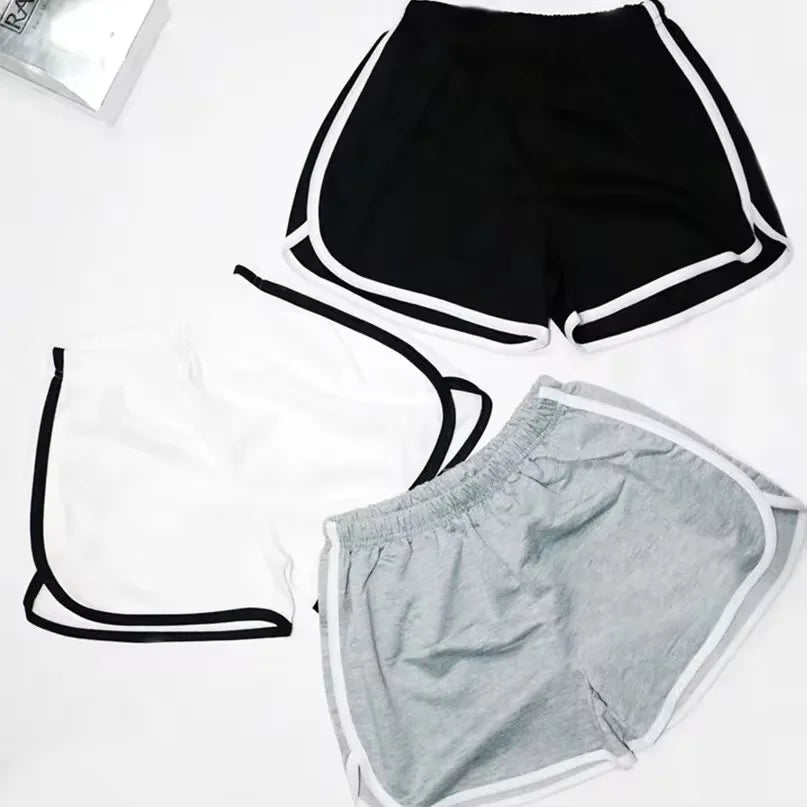 Pantalones cortos de correr elásticos de secado rápido para mujer