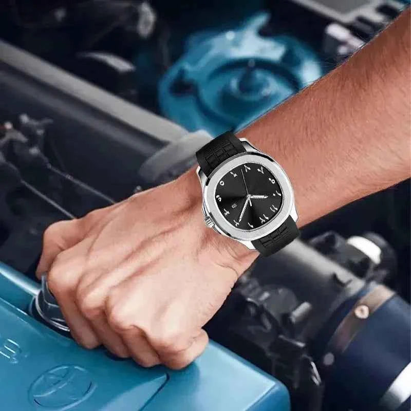 New Modern Minimalist Men's Watch - Creative Arabic Digital Sports Quartz Watch with Unique Luxury Design Gift