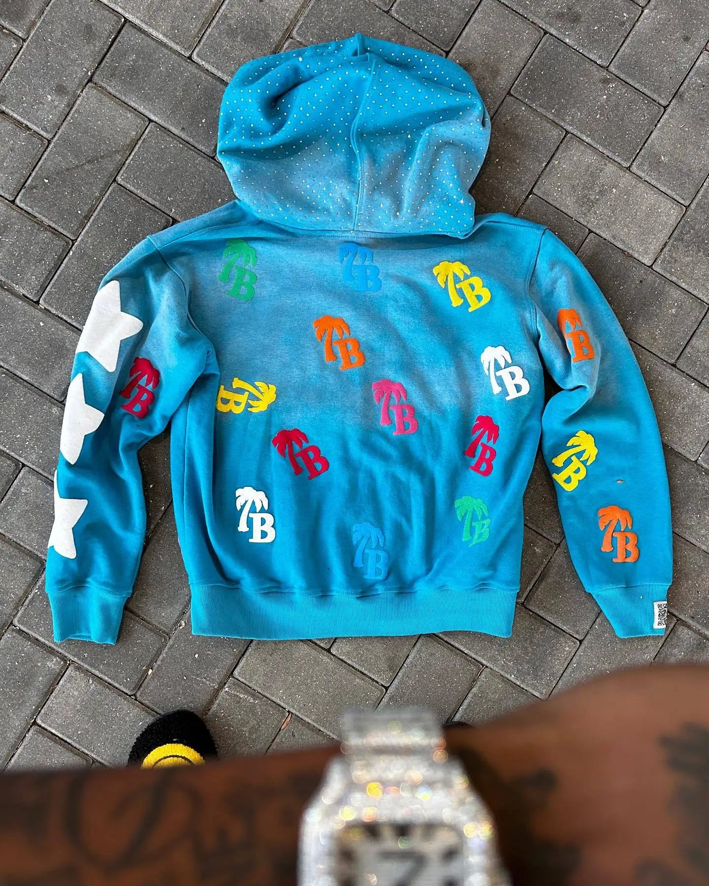 Sudadera con capucha y cremallera con diseño de letras | Chaqueta casual oversize retro unisex