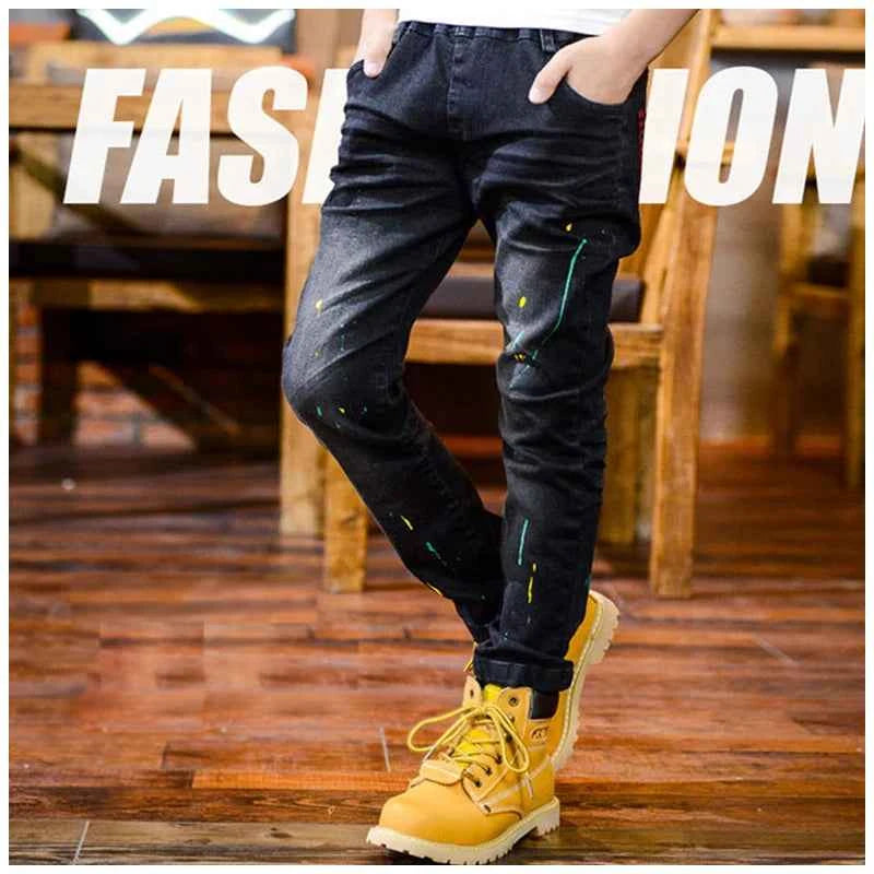 Kids Stretch Skinny Jeans (Elastic Waist Denim Pants for Boys & Girls)